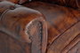 GINER Y COLOMER Sillón Chester Fauteuil en Cuir Brun et Métal - 70x96x82 cm - Fauteuil en Cuir Naturel
